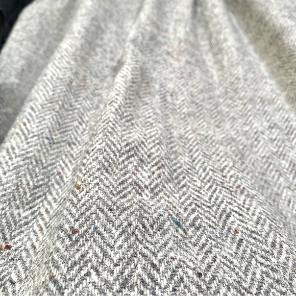 Herringbone PURE VIRGIN WOOL vintage skirt w cottage prairie cabin core vibe - Picture 11 of 15